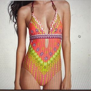 NWOT Trina Turk Seychelles one piece bathing suit